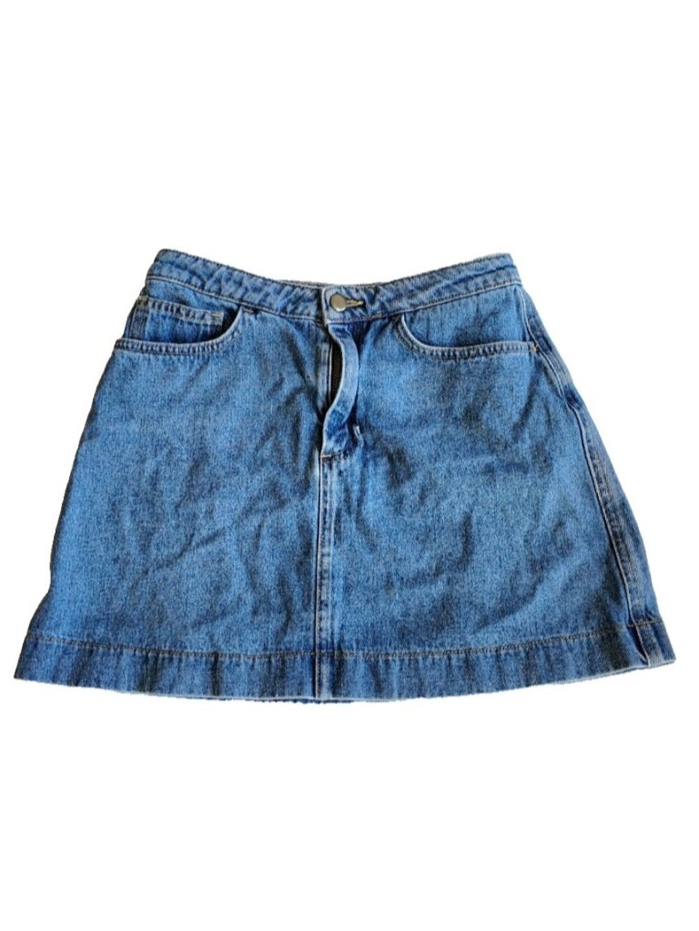American apparel denim skirt size small